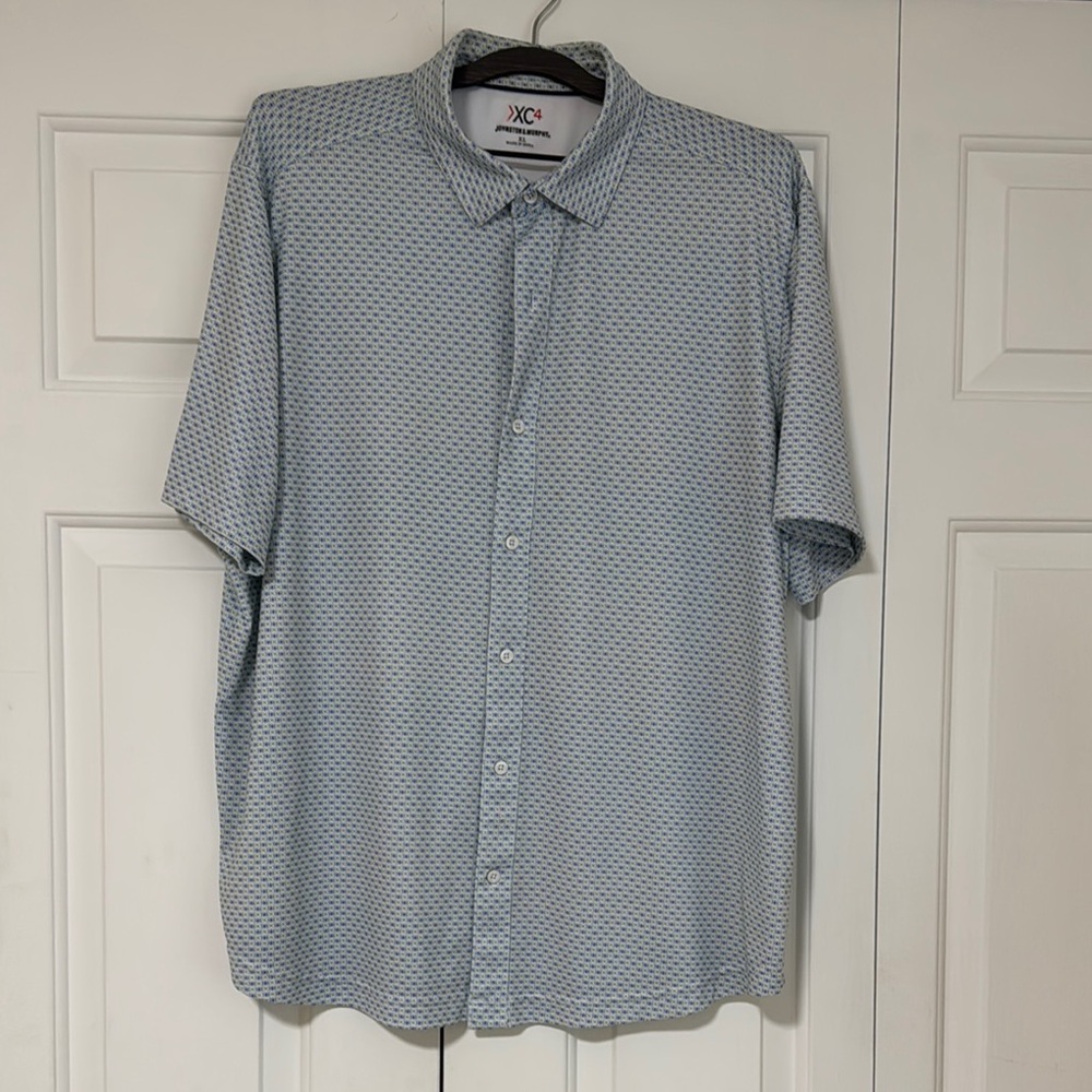 Johnston & Murphy Blue Casual Button Down Shirt
